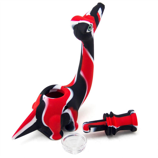 Dinosaur Silicone Pipe - alternate view | Buddy Brandz