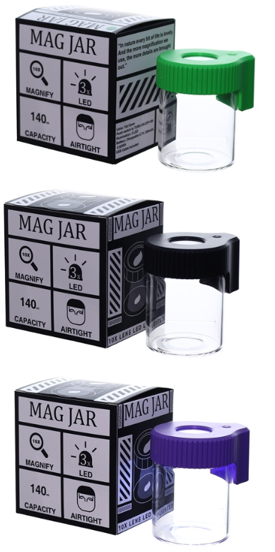 Mag Jar - Magnifying Glass Jar with LED by BDD Wholesale - view 11 | Buddy Brandz
