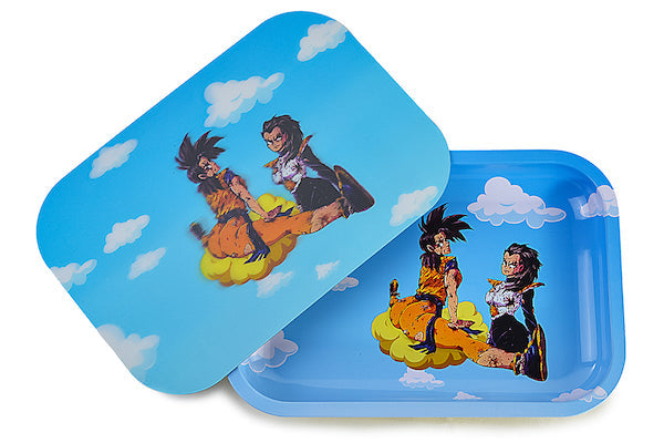 3D Holographic Metal Rolling Tray w/ Magnetic Lid (Design 20) by BDD Wholesale | Buddy Brandz