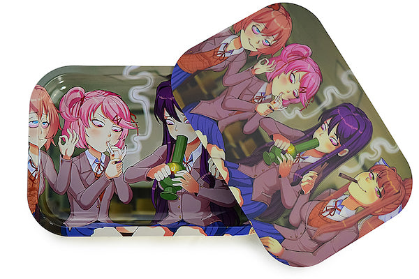 3D Holographic Metal Rolling Tray w/ Magnetic Lid (Design 34) by BDD Wholesale | Buddy Brandz