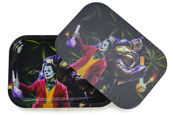 3D Holographic Metal Rolling Tray w/ Magnetic Lid (Design 35) by BDD Wholesale | Buddy Brandz
