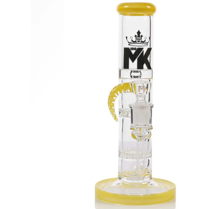 MK Glass Horn Bowl Straight Tube Water Pipe by MK Glass - view 2 | Buddy Brandz