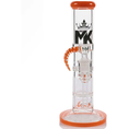 Cargar la imagen en la vista de la galería, MK Glass Horn Bowl Straight Tube Water Pipe by MK Glass - view 3 | Buddy Brandz
