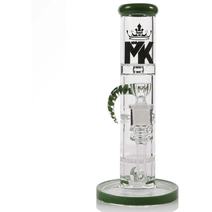 MK Glass Horn Bowl Straight Tube Water Pipe by MK Glass - view 4 | Buddy Brandz