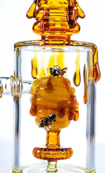 MK Glass Honeydrip Bee Rig by MK Glass - view 2 | Buddy Brandz - alternate view | Buddy Brandz