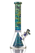 Load image into Gallery viewer, MK Glass Electroplated Engraved Pyramid Art Beaker by MK Glass | Buddy Brandz
