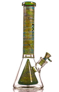 Load image into Gallery viewer, MK Glass Electroplated Engraved Pyramid Art Beaker by MK Glass - view 4 | Buddy Brandz
