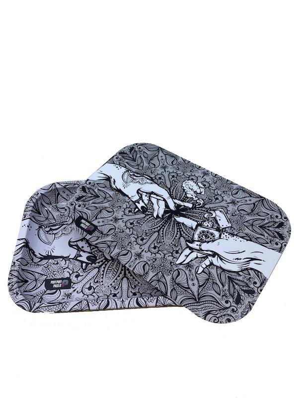 Puff & Pass Metal Tray w/ Magnetic Lid - Gray by Puff & Pass | Buddy Brandz