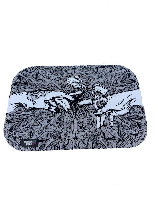 Puff & Pass Metal Tray w/ Magnetic Lid - Gray by Puff & Pass - view 2 | Buddy Brandz