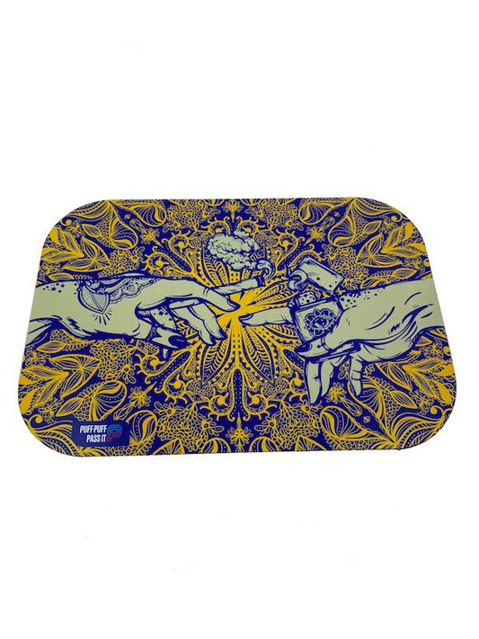 Puff & Pass Metal Tray w/ Magnetic Lid - Orange by Puff & Pass - view 2 | Buddy Brandz - alternate view | Buddy Brandz