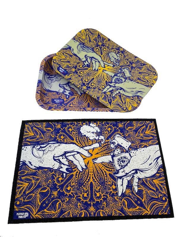Puff & Pass Moodmat with Matching Tray w/ Lid by Moodmats - view 6 | Buddy Brandz
