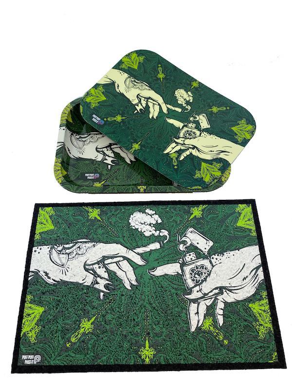 Puff & Pass Moodmat with Matching Tray w/ Lid by Moodmats - view 7 | Buddy Brandz