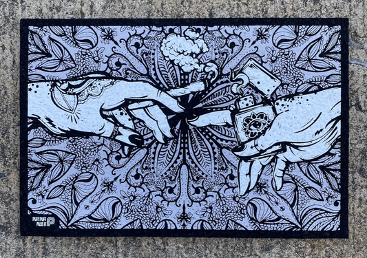 Puff & Pass UV Moodmat - Gray by Moodmats - view 2 | Buddy Brandz - alternate view | Buddy Brandz