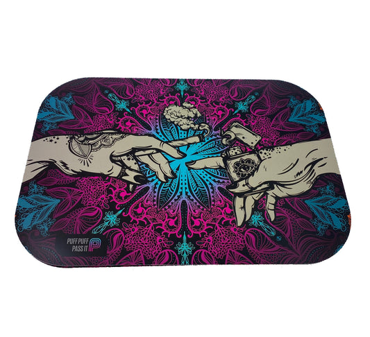Puff & Pass Metal Tray w/ Magnetic Lid - Pink by Puff & Pass - view 2 | Buddy Brandz - alternate view | Buddy Brandz