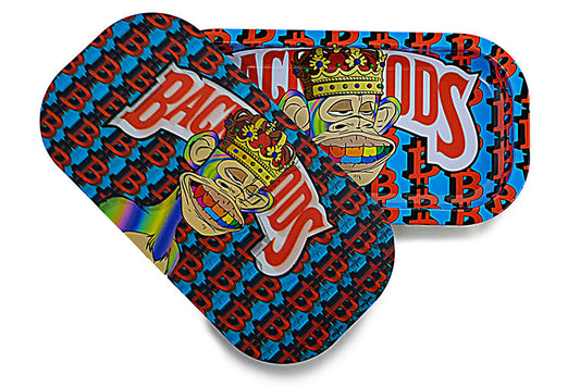 Slim 3D Holographic Metal Rolling Tray w/ Magnetic Lid (S11) by BDD | Buddy Brandz | Buddy Brandz