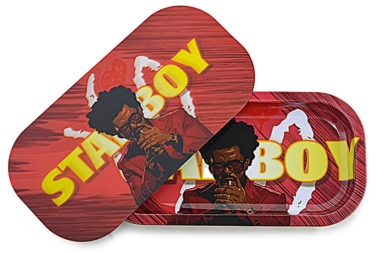 Slim 3D Holographic Metal Rolling Tray w/ Magnetic Lid (S17) by BDD | Buddy Brandz