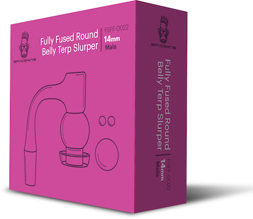 Space King Fully Fused Round Belly Terp Slurper by Space King - view 4 | Buddy Brandz