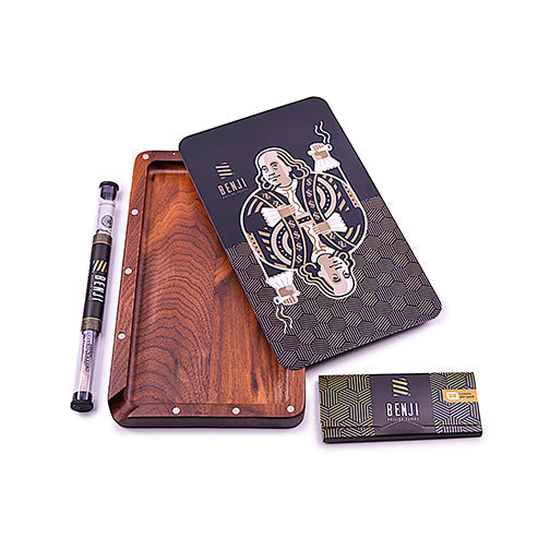 Benji - Walnut Tray w/ Magnetic Lid Kit - King Franklin by Benji | Buddy Brandz
