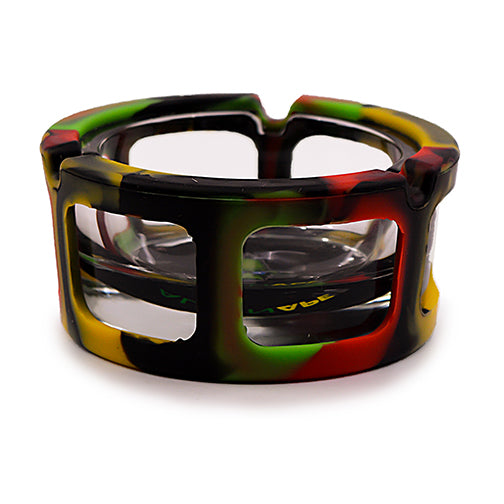 Space King Glass Ashtray w/ Silicone Sleeve (Box of 6) by Space King | Buddy Brandz
