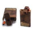 Load image into Gallery viewer, Handmade Wooden Wave Pattern Dugout w/ One Hitter by India Art Collection | Buddy Brandz
