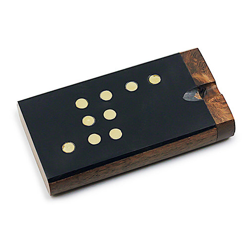 Handmade Wooden Blacked Out Stud Dugout w/ One Hitter by India Art Collection - view 2 | Buddy Brandz