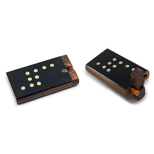 Handmade Wooden Blacked Out Stud Dugout w/ One Hitter by India Art Collection - view 3 | Buddy Brandz
