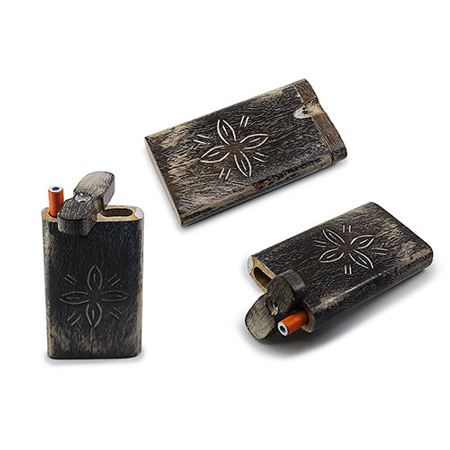 Handmade Wooden Flower Dugout w/ One Hitter by India Art Collection - view 4 | Buddy Brandz