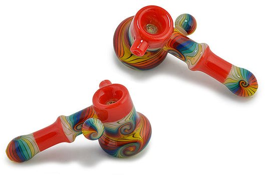 Dichro Wig Wag Glass U.S. Color Hammer Bubbler by FC | Buddy Brandz | Buddy Brandz