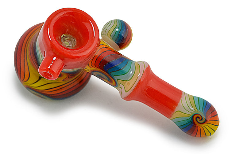 Dichro Wig Wag Glass U.S. Color Hammer Bubbler by FC - view 3 | Buddy Brandz
