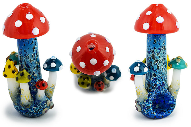 Mushroom Glass Hand Pipe by FC | Buddy Brandz
