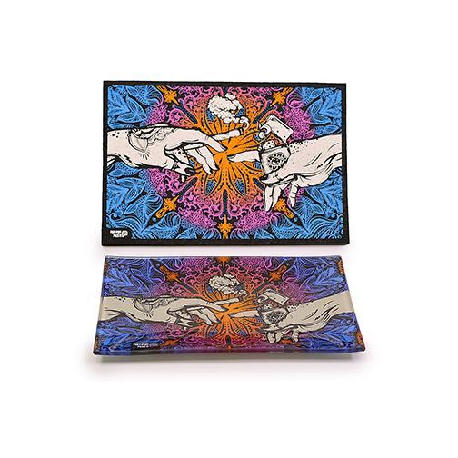 Puff & Pass Moodmat with Matching Glass Tray by Moodmats - view 2 | Buddy Brandz - alternate view | Buddy Brandz