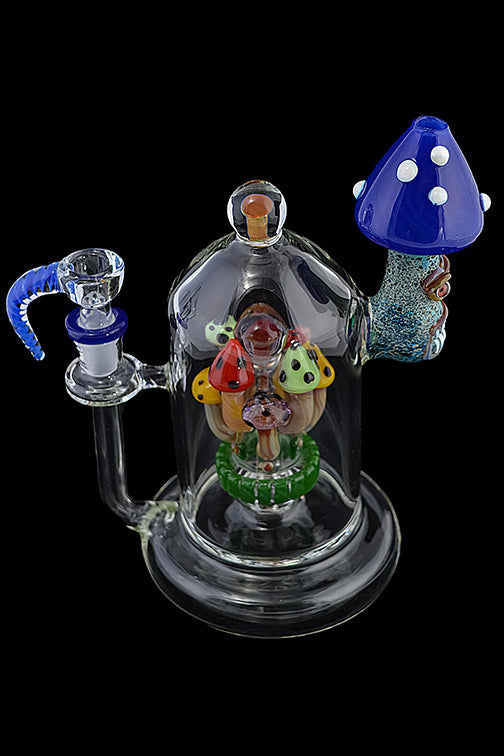 Detailed Handmade Mushroom Glass Water Pipe by FC - view 6 | Buddy Brandz
