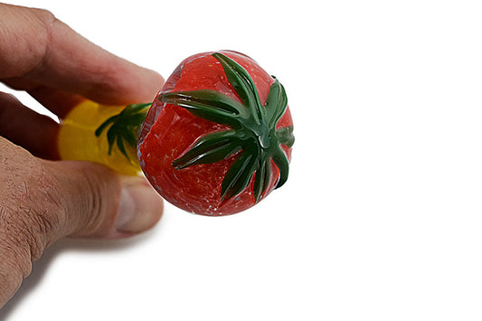 Rasta Leaf Glass Pipe by FC - view 2 | Buddy Brandz - alternate view | Buddy Brandz