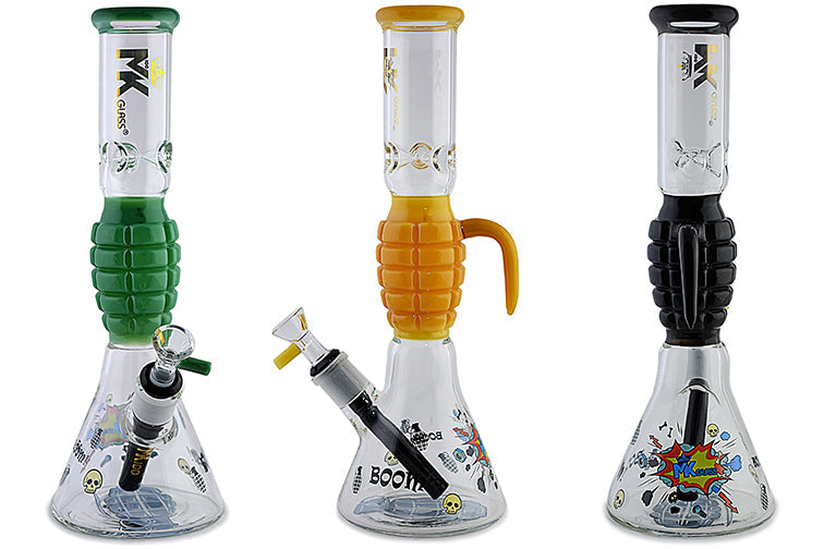 MK Glass Grenade Water Pipe by MK Glass - view 3 | Buddy Brandz