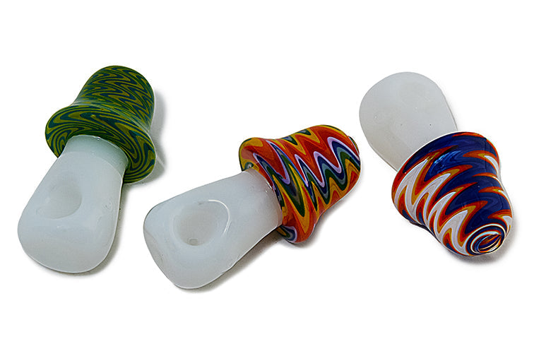 Wig Wag White Mushroom Pipe by FC | Buddy Brandz