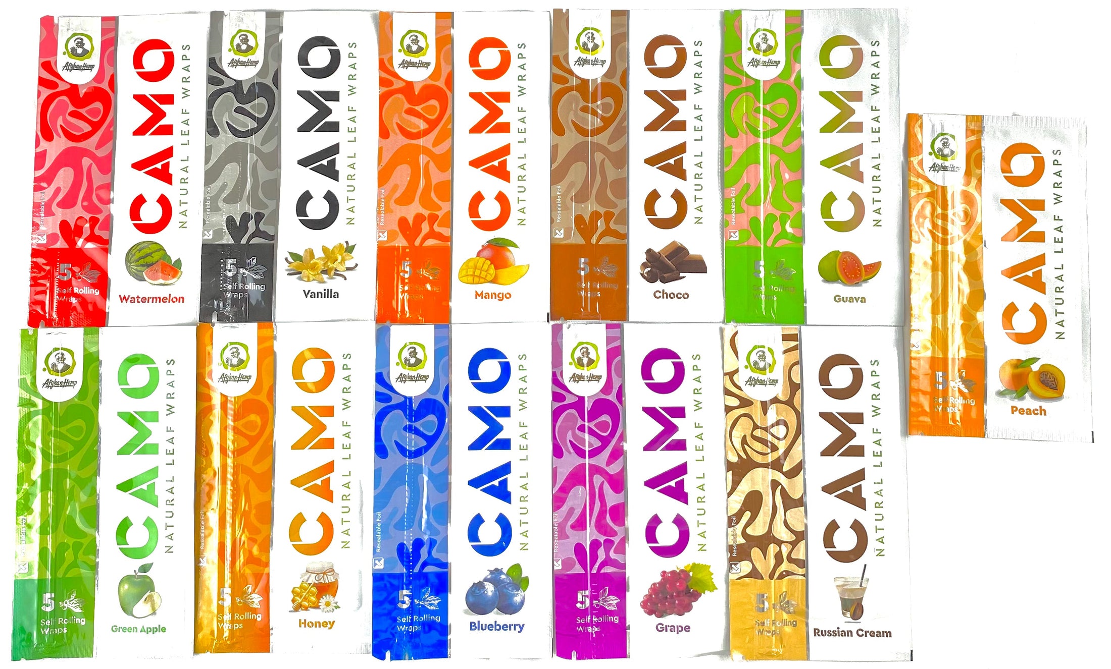 CAMO self-rolling leaf wraps (11 Flavor Sampler Pack) by Camo | Buddy Brandz