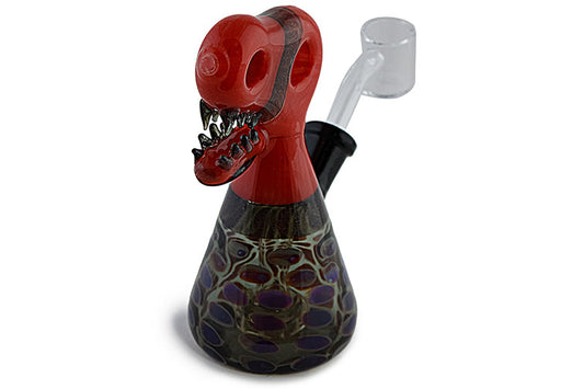 Dino Head Dichro Glass Rig by FC - view 2 | Buddy Brandz - alternate view | Buddy Brandz