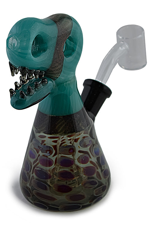 Dino Head Dichro Glass Rig by FC | Buddy Brandz