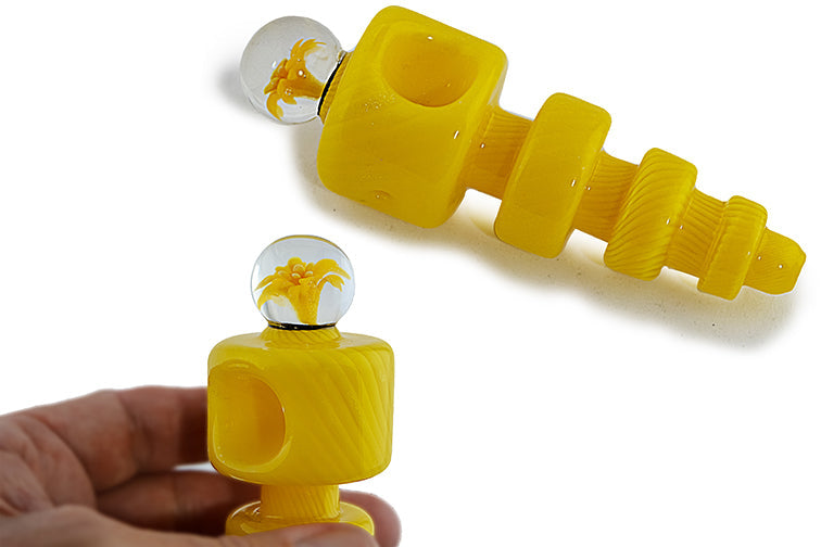 3D Flower Glass Marble Pipe by FC - view 5 | Buddy Brandz