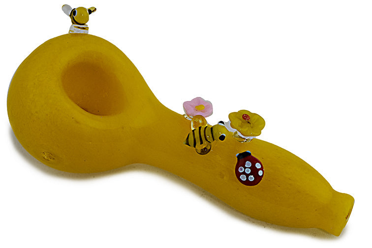 Colorful Bees & Ladybug Glass Pipe by FC - view 6 | Buddy Brandz