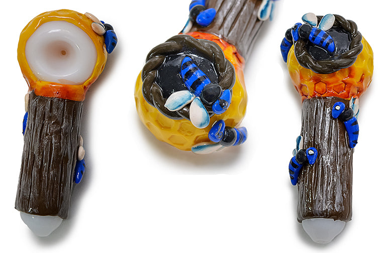 Clay Honeycomb Handpipe by FC - view 4 | Buddy Brandz