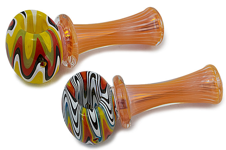 Silver & Gold Fumed Glass Pipe by FC - view 7 | Buddy Brandz