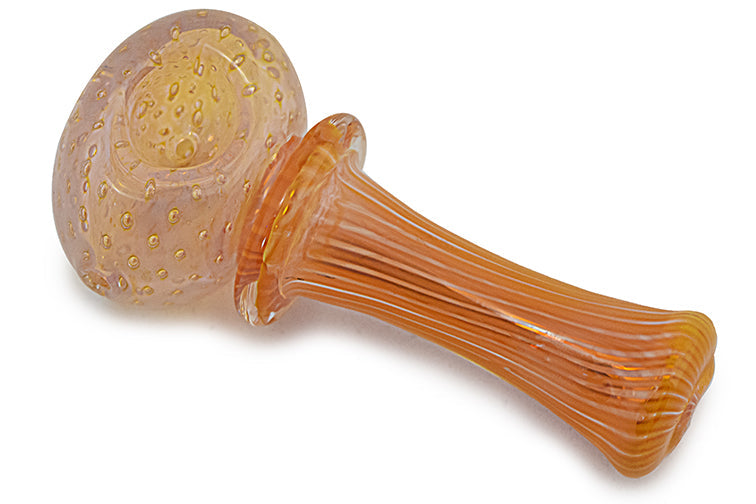 Silver & Gold Fumed Glass Pipe by FC - view 6 | Buddy Brandz
