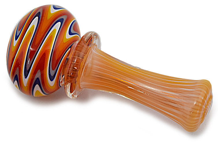 Silver & Gold Fumed Glass Pipe by FC - view 5 | Buddy Brandz