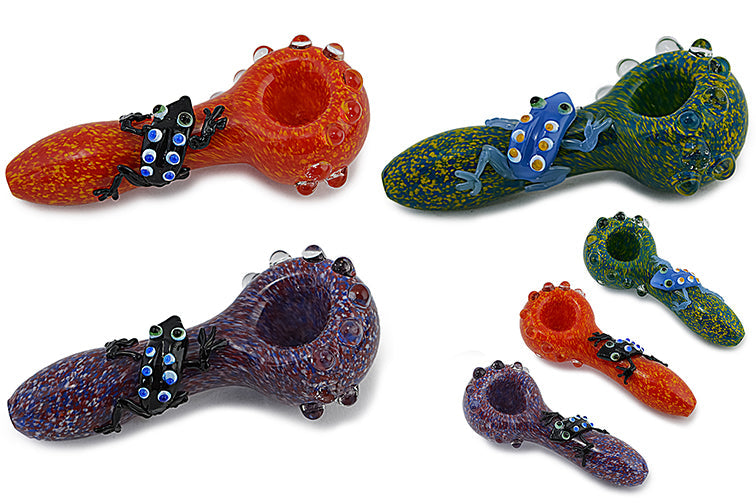 Colorful Frog Glass Pipe by FC | Buddy Brandz