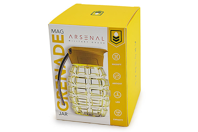 Grenade Magnifying Glass Jar with LED by BDD Wholesale - view 6 | Buddy Brandz