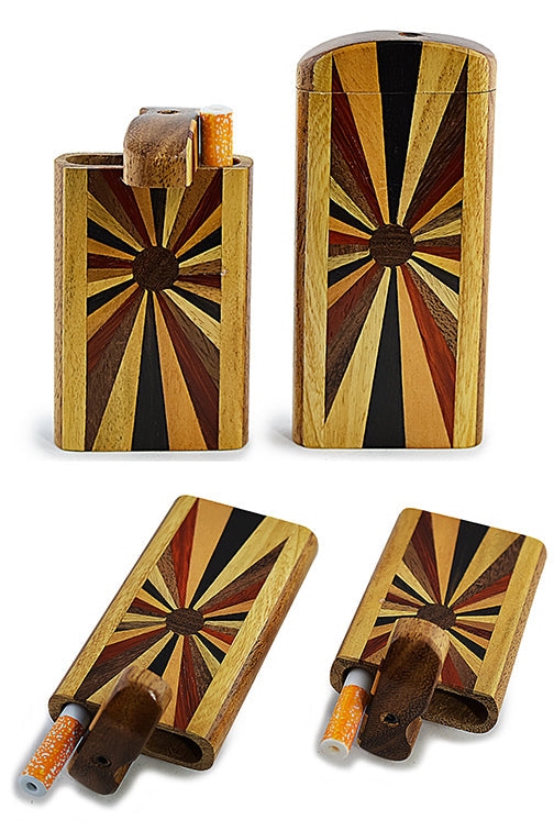 Horizon Swivel Wooden Dugout (2 sizes) by Nobilis - view 3 | Buddy Brandz