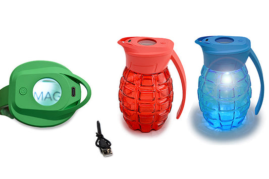 Grenade Magnifying Glass Jar with LED by BDD Wholesale | Buddy Brandz | Buddy Brandz