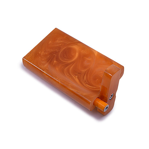 Handmade Acrylic Dugout w/ One Hitter - Caramel Melt by India Art Collection | Buddy Brandz