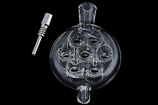 Clear Fab Egg Glass Honey Dab Straw by FC - view 2 | Buddy Brandz - alternate view | Buddy Brandz